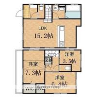 東京都日野市程久保2丁目(一戸建)の賃貸物件戸建ての間取り