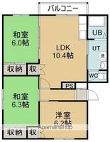 桔梗マンション401の間取り