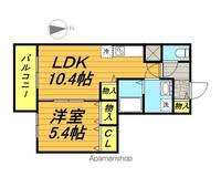 千葉県流山市おおたかの森南1丁目の賃貸アパートの間取り