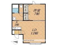 スペースひびき野Ⅰ205の間取り