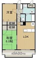 香川県坂出市横津町2丁目の賃貸マンションの間取り