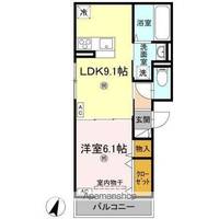 香川県高松市浜ノ町の賃貸アパートの間取り