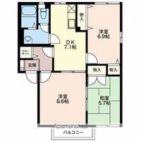 長野県千曲市大字戸倉の賃貸アパートの間取り