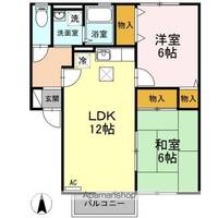 愛媛県伊予市上吾川の賃貸アパートの間取り