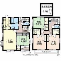 長野県松本市庄内2丁目(一戸建)の賃貸物件戸建ての間取り
