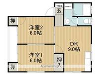 ハイツ舟戸96B棟B102の間取り