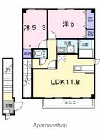 ベルクール石川 2号館の間取り