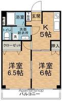 長野県松本市大字松原の賃貸マンション204の間取り