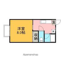 岩手県盛岡市月が丘1丁目の賃貸アパートの間取り