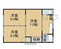 岩手県盛岡市中屋敷町の賃貸アパートの間取り
