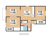 岡山県岡山市北区野田5丁目の賃貸アパートの間取り