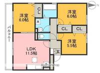 ディアコート札場 A棟の間取り