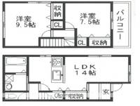 滋賀県近江八幡市西本郷町東の賃貸アパートの間取り