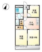 滋賀県東近江市五個荘塚本町の賃貸アパートの間取り