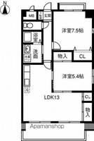 愛知県北名古屋市高田寺出口の賃貸マンションの間取り