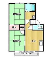 ハイツ瀬戸 B棟202の間取り