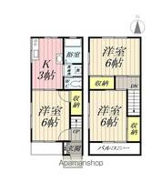 埼玉県三郷市早稲田6丁目の賃貸テラスハウスの間取り