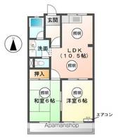 メゾンエクセルⅡ202の間取り