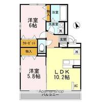 ウィンザー大槻 Bの間取り