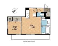 滋賀県東近江市五個荘竜田町の賃貸アパートの間取り
