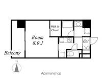 愛知県名古屋市中区大須1丁目の賃貸マンションの間取り
