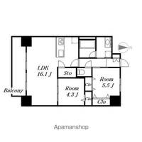 愛知県名古屋市中区平和2丁目の賃貸マンション503の間取り