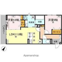 香川県高松市室町の賃貸アパートの間取り