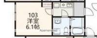 神奈川県横浜市港南区上大岡東1丁目の賃貸アパートの間取り