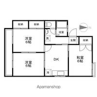 グリーンタウン三輪A棟201の間取り