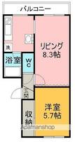 北海道網走市北五条西5丁目の賃貸マンションの間取り