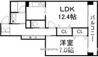 宮城県仙台市宮城野区二十人町の賃貸マンション203の間取り