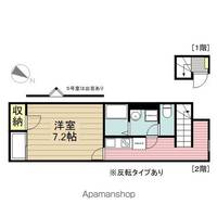 千葉県千葉市稲毛区天台2丁目の賃貸アパートの間取り