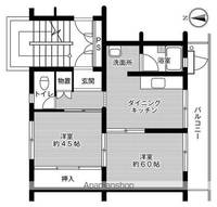 ビレッジハウス検見川1号棟の間取り