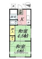 埼玉県八潮市伊草1丁目の賃貸アパートの間取り