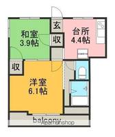 フジパレス中町Ⅱの間取り