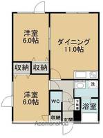 北海道網走市桂町5丁目の賃貸アパートの間取り