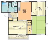 パークハイツA202号室の間取り