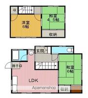大阪府豊中市熊野町4丁目(一戸建)の賃貸物件の間取り