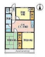 埼玉県三郷市早稲田3丁目の賃貸マンションの間取り