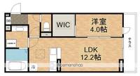滋賀県草津市東矢倉3丁目の賃貸アパート102の間取り
