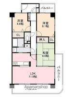 香川県高松市太田下町の賃貸マンションの間取り
