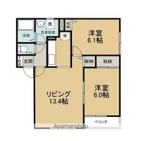 ベルシティ大野A102の間取り