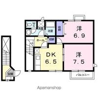 プライベートハウス B棟の間取り