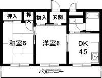ジュネス歌里の間取り