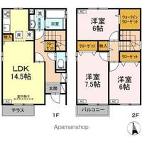 岩手県盛岡市北飯岡2丁目(一戸建)の賃貸物件戸建ての間取り