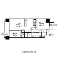 愛知県名古屋市中村区亀島1丁目の賃貸マンションの間取り