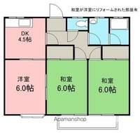ハイツ北斗B102の間取り