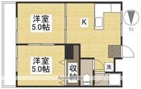 平田コーポ102の間取り