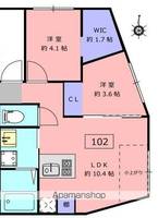 東京都中野区弥生町1丁目の賃貸マンションの間取り
