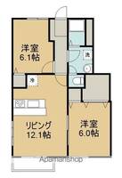 コーポ・サンフラワー201の間取り